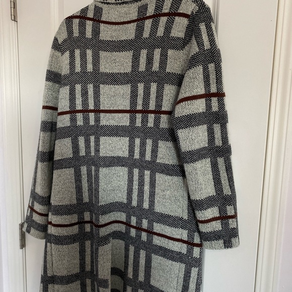 Monetau Los Angeles grey tartan cardigan - Picture 3 of 6